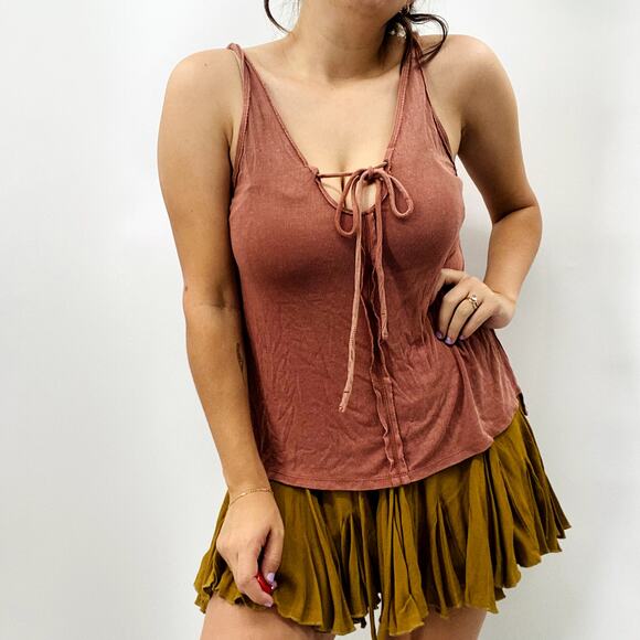 Free People Tops - free people lace up ribbed tank